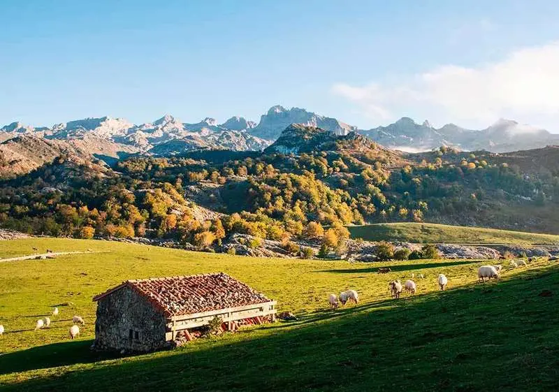 Vista de Picos de Europa y Lago Ercina