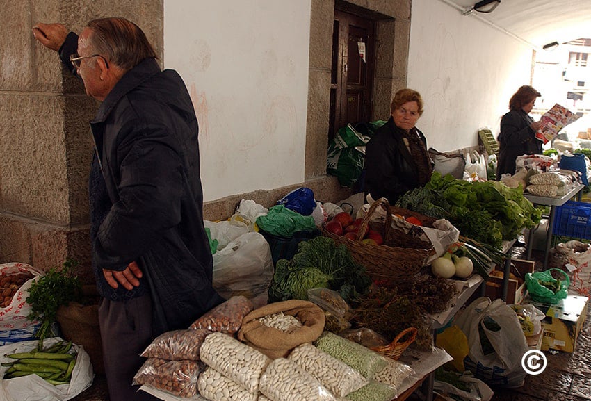 Mercado de Cangas de Onís. Productos de la tierra